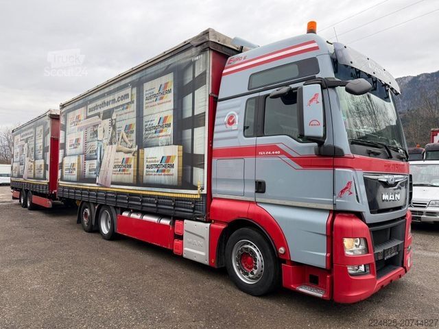 Autocarro con pianale e telone MAN TGX 26.440 PRITSCHE/PLANE+ANHÄNGER*2015*EURO6*