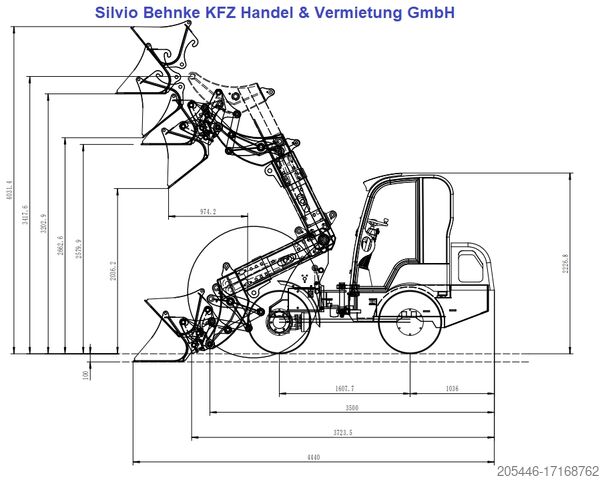 Radlader inkl Tieflader + großes Zubehör Berger Kraus Radlader/Teleskoplader BK810T *KUBOTA*
