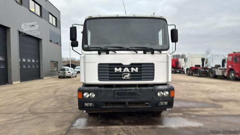 Camion d'enlèvement des ordures ménagères MAN 18.285 (GARBAGE TRUCK / TOP CONDITION / 6 CYLIN...