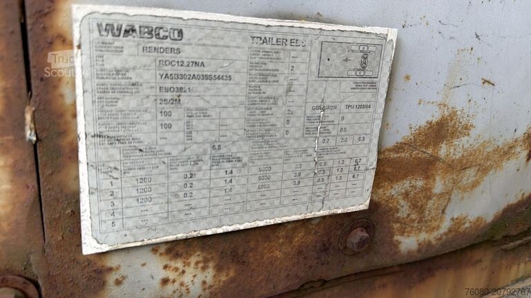 Curtain sided Renders ROC12.27N (BELGIAN TRAILER / DISC BRAKES / FREI...