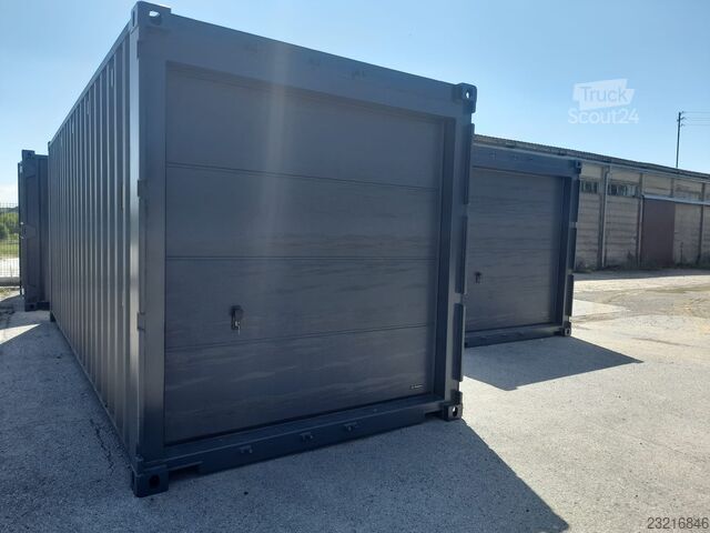 Nakliye konteyneri 20 Fuß Container mit Sektionaltor Garage Anthrazit / Container mit Rolltor / NEU