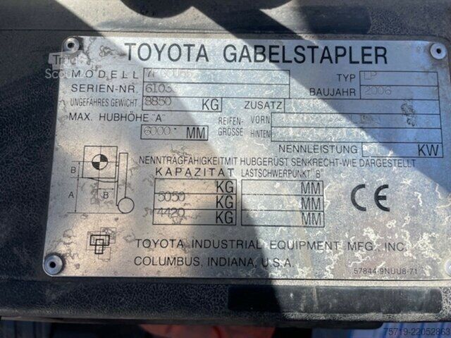 Фургон Toyota 7FGCU55 Triplex-Mast / 5tonnen