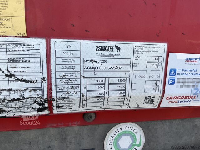 Maleta Schmitz Cargobull SCB S2 / Box Trailer / 2 axle Disk / NL Trailer...
