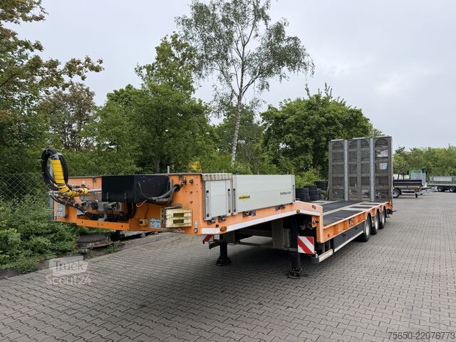 Reboque de plataforma rebaixada Humbaur HTS30  3 Achs Satteltieflader, neuwertig