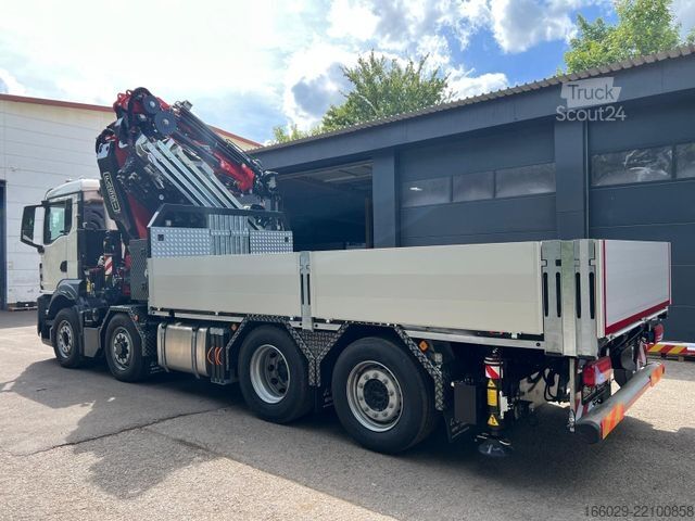 Plato nákladné auto MAN TGS 35.520 8x4 Hydro, Kran Fassi F805 TECHNO