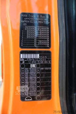 Trostrani kiperski kamion MAN TGS 35.500 8x4 BL PRITARDER BORDMATIK Nr.: 555
