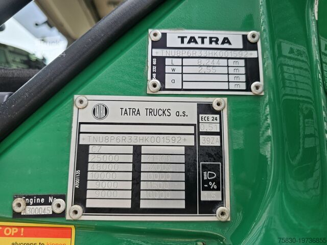 Kipper met kraan Tatra 6X6 / T158/II  / 2 SIDE TIPPER - HMF Z CRANE