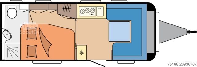 Lakókocsi HOBBY Excellent 540 WFU Modell 2025 / 2000 Kg Achse
