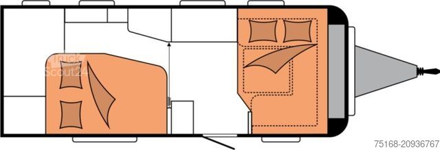 Lakókocsi HOBBY Excellent 540 WFU Modell 2025 / 2000 Kg Achse