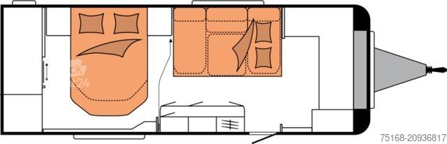 Husvagn HOBBY Maxia 660 WQM Abverkauf / 2200 kg Achse