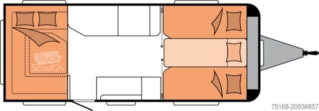 Husvagn HOBBY Maxia 585 UL Modell 2025 / 2000 Kg Achse