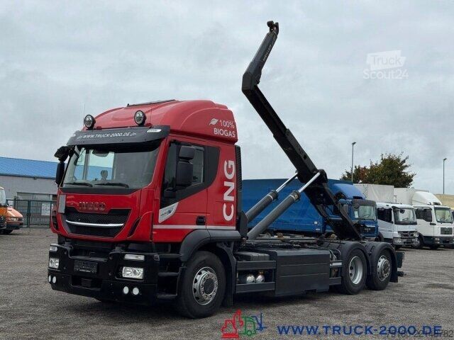 Kroklastbil Iveco Stralis AT260 CNG Erdgas 6x2 Meiller RS2165 FB