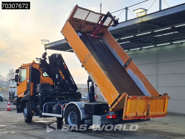 Kipper met kraan Renault C380 4X4 HIAB X-Hiduo 138 ES-2 Crane 7m3 tipper...