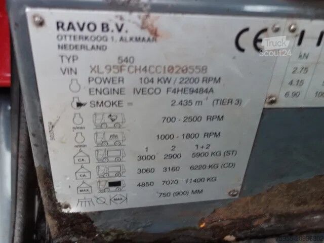 Road sweeper Ravo 540 SWEEPER,EURO5,AIRCO