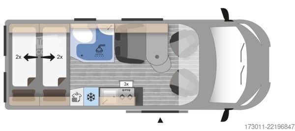 Кемпер CLEVER Vario Kids 140PS Aufstelldach Full-Package