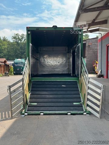 Sığır taşıma kamyonu SCANIA P410 4x2LL HFR 1.Stock Viehzug/NAVI/KLIMA/ALU