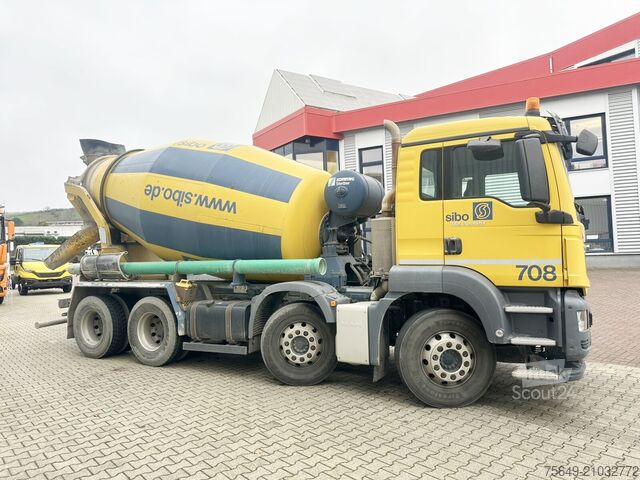 Centrale à béton mobile MAN TGS 32.420 8x4 BB TGS 32.420 8x4 BB, Betonmischer Stetter ca. 9m³