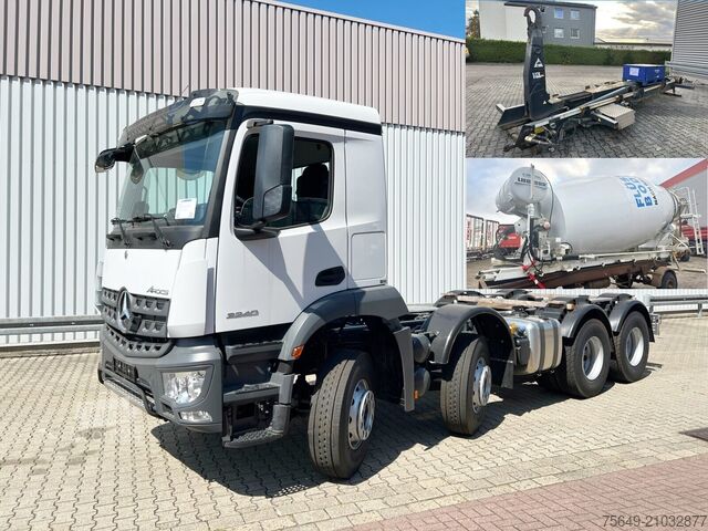 Mobil betongblandningsanläggning Mercedes-Benz Arocs 3240 8x4 Arocs 3240 8x4,Betonmischer Liebherr HTM 904F 9m³ , Wechselsystem
