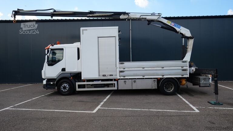 Kranwagen Volvo FL 280 open box truck with HMF 1320 crane 362.3...