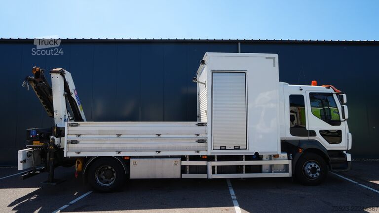 Kranwagen Volvo FL 280 open box truck with HMF 1320 crane 362.3...