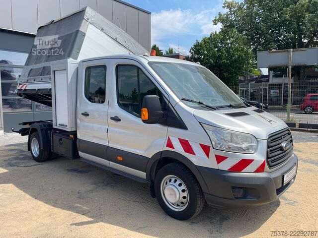 Gardinsidad skåpbil Ford Transit Kipper aus 1.Hand+Klima+AHK+EU5