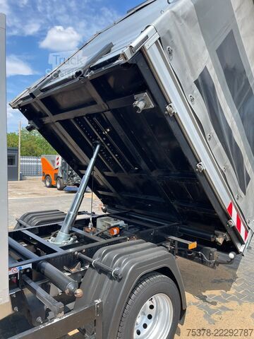 Gardinsidad skåpbil Ford Transit Kipper aus 1.Hand+Klima+AHK+EU5