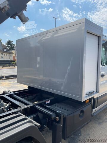 Gardinsidad skåpbil Ford Transit Kipper aus 1.Hand+Klima+AHK+EU5