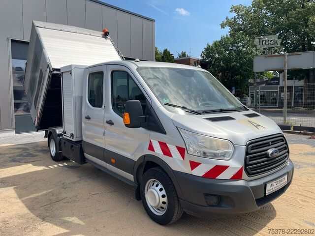 Gardinsidet varebil Ford Transit Kipper aus 1.Hand+Klima+AHK+EU5