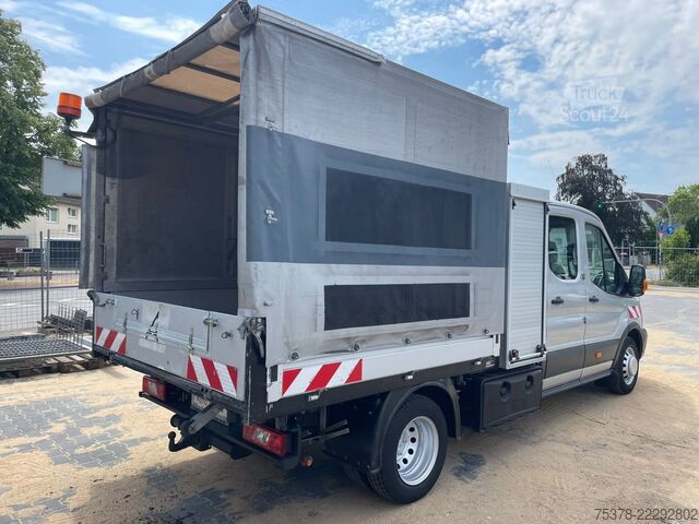 Gardinsidet varebil Ford Transit Kipper aus 1.Hand+Klima+AHK+EU5