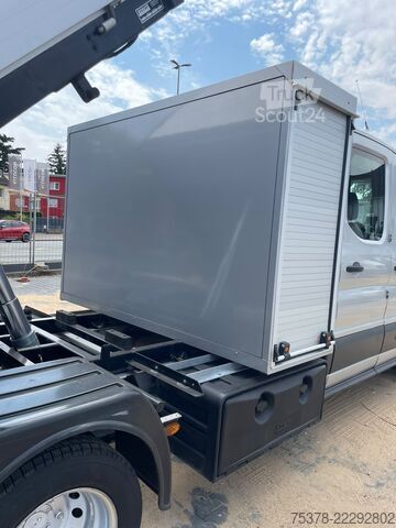 Gardinsidet varebil Ford Transit Kipper aus 1.Hand+Klima+AHK+EU5