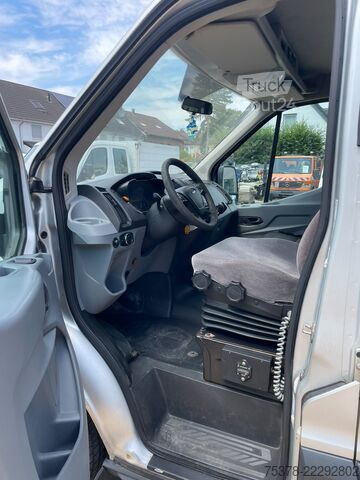 Gardinsidet varebil Ford Transit Kipper aus 1.Hand+Klima+AHK+EU5