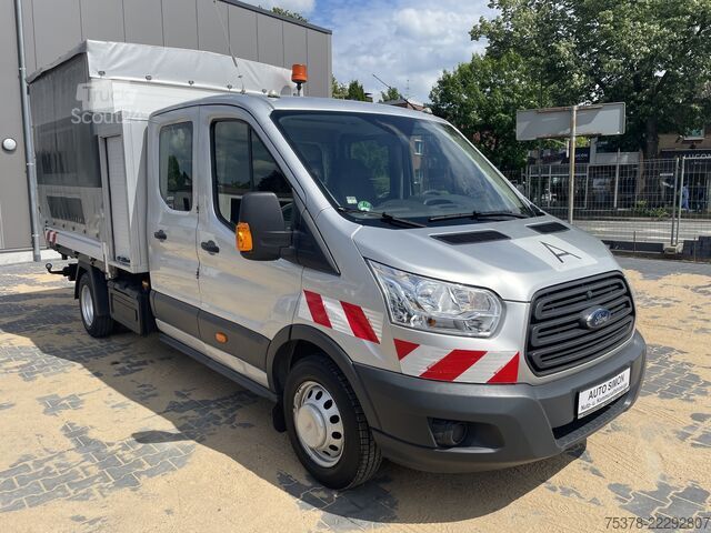 фургон-шторник Ford Transit Kipper aus 1.Hand+Klima+AHK+EU5