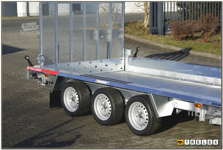 Ρυμουλκούμενο χαμηλού φορτωτή TEMA Builder3 4018-S3 3500kg 3achser Aluboden