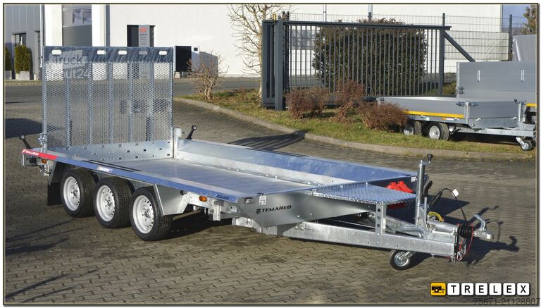 Ρυμουλκούμενο χαμηλού φορτωτή TEMA Builder3 4018-S3 3500kg 3achser Aluboden
