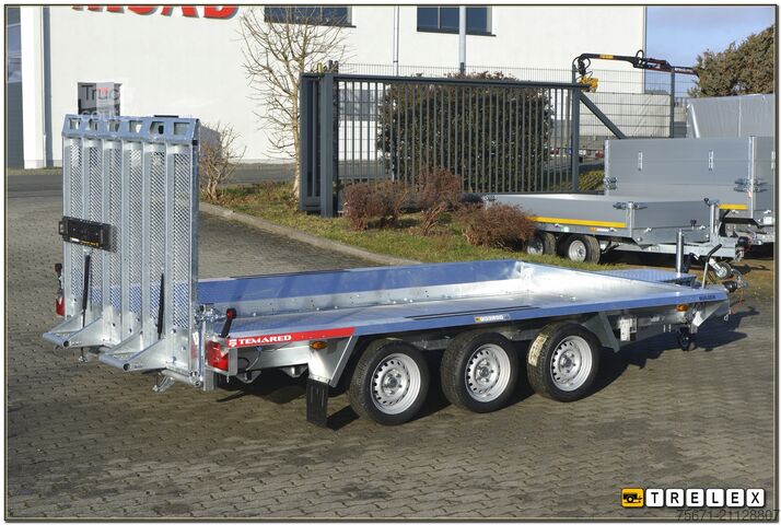 Ρυμουλκούμενο χαμηλού φορτωτή TEMA Builder3 4018-S3 3500kg 3achser Aluboden