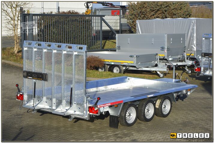 Ρυμουλκούμενο χαμηλού φορτωτή TEMA Builder3 4018-S3 3500kg 3achser Aluboden