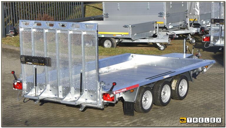 Ρυμουλκούμενο χαμηλού φορτωτή TEMA Builder3 4018-S3 3500kg 3achser Aluboden