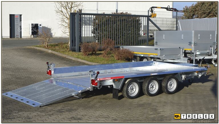 Ρυμουλκούμενο χαμηλού φορτωτή TEMA Builder3 4018-S3 3500kg 3achser Aluboden