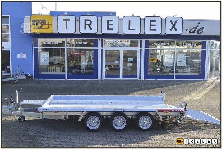 Ρυμουλκούμενο χαμηλού φορτωτή TEMA Builder3 4018-S3 3500kg 3achser Aluboden