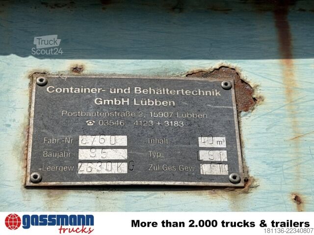 Κοντέινερ γάντζου  Abrollcontainer mit Flügeltüren ca. 40m³