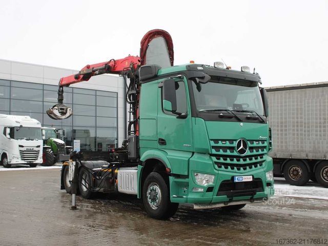 Holztransporter LKW MERCEDES-BENZ Actros 2651, EURO 6, 6X6, HYDRAULIC, PALFINGER