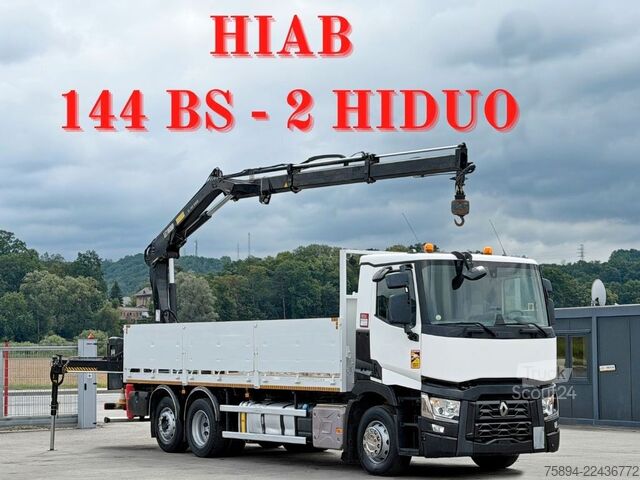 Lastebilmontert kran RENAULT T 380 * HIAB 144 BS - 2 HIDUO + FUNK * TOP!