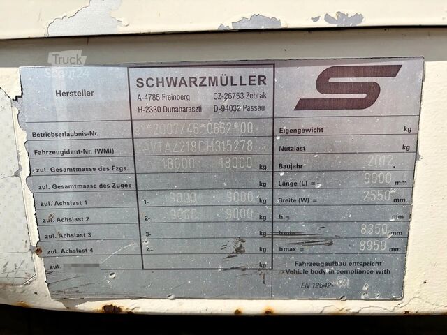 Отворена приколица SCHWARZMÜLLER AZ T02A Baustoffanhänger 18t / 14,15t NL / Alu-B