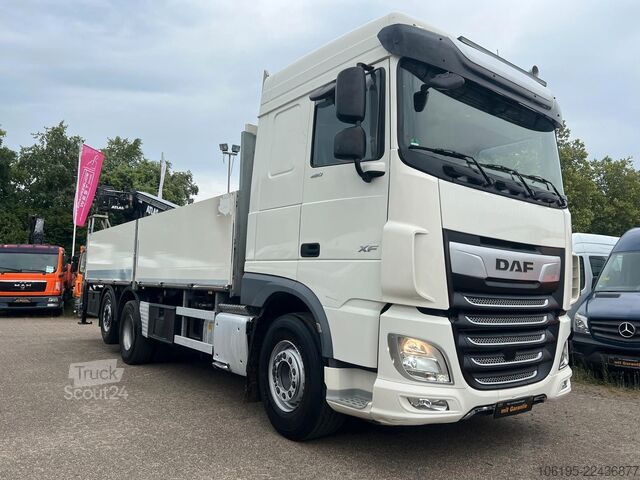 Камион с платформа DAF XF 480 FAN Baustoff*Atlas 186.3 Kran Hochsitz 7m