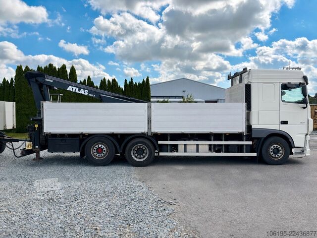 Камион с платформа DAF XF 480 FAN Baustoff*Atlas 186.3 Kran Hochsitz 7m