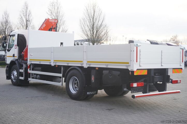 Platforma su kranu Renault C320 P4x2 E6 / Fassi 5.6 t / Range 8 m /