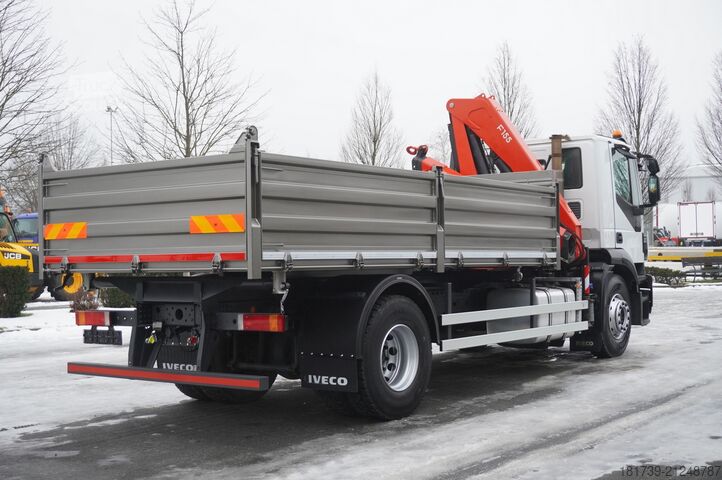 Trijų pusių savivartis Iveco Stralis 19.310 E6 4x2 / Fassi F155A.0.22