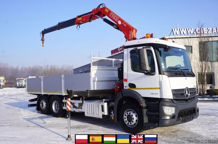 Platforma su kranu Mercedes-Benz Antos 2540 / Flatbed 15 EPAL/ Fassi F165