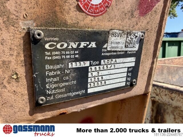 Contentor roll-off  Confa Abrollcontainer mit Flügeltür ca. 5m³,