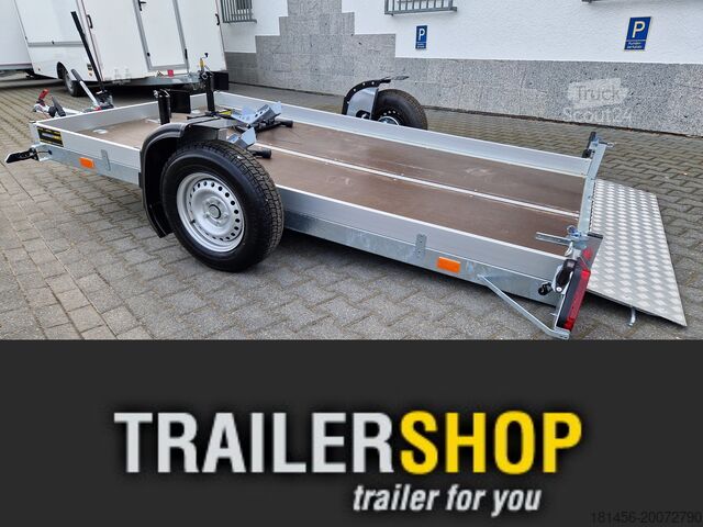 Aanhangwagen voor bouwmachines trailershop Senklift Maschinen Motorrad Transport